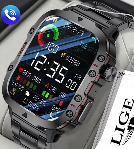 New Smart Watch 1.96 Inch Screen 420 Mah Bluetooth Call Voice Assistant Watch Sports Fitness Waterproof Smartwatch for Men