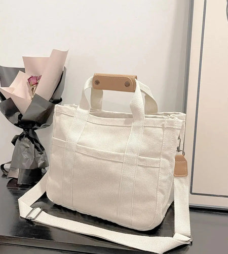 Large Capacity with Removable Bottom Canvas Tote Bag